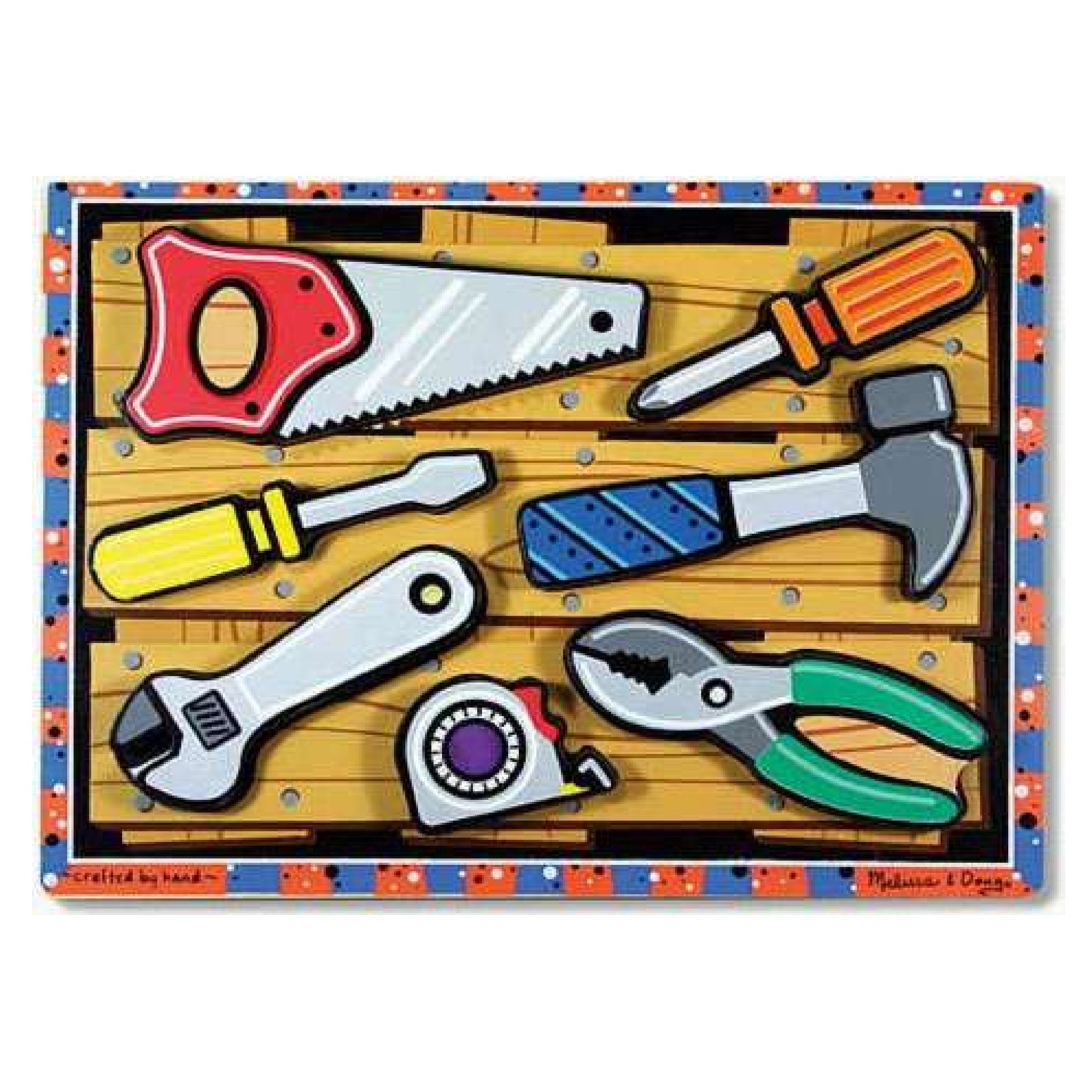 Melissa & Doug Wooden Puzzle - Tools Chunky Puzzle