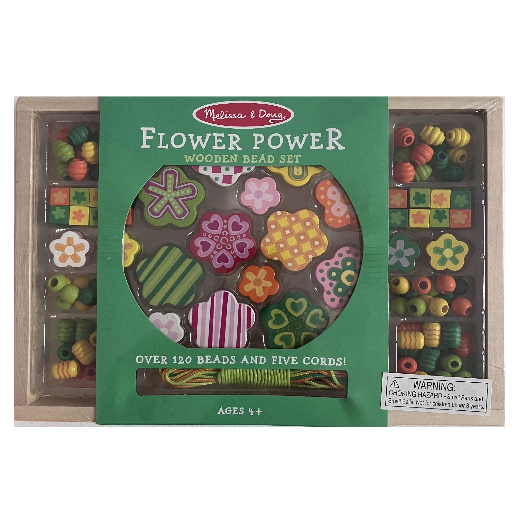Melissa & Doug - Wooden Bead Set - Flower Power