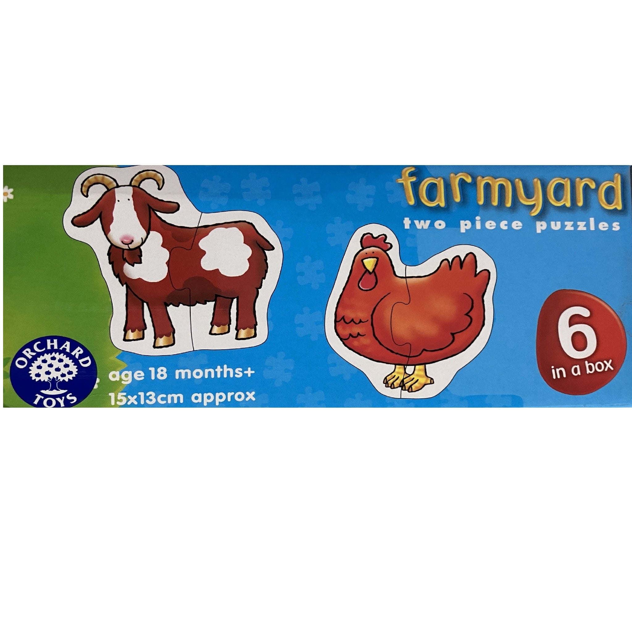 Orchard Toys - 6 x 2pc Puzzles - Farmyard