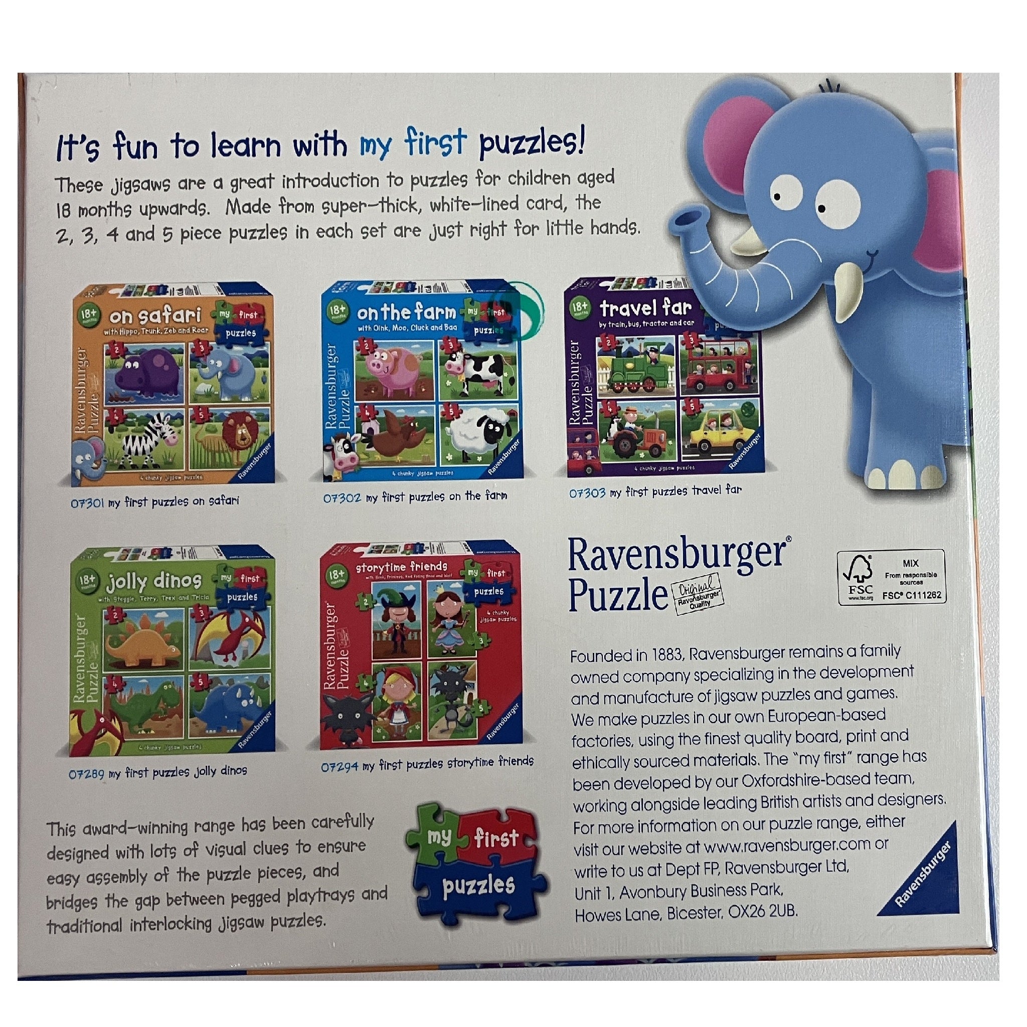 Ravensburger - My First Puzzles - Set of 4 - Travel Far