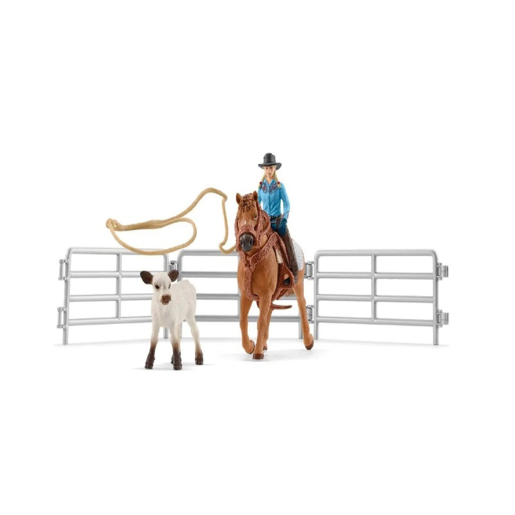 Schleich - Cowgirl Team Roping Fun - 42577