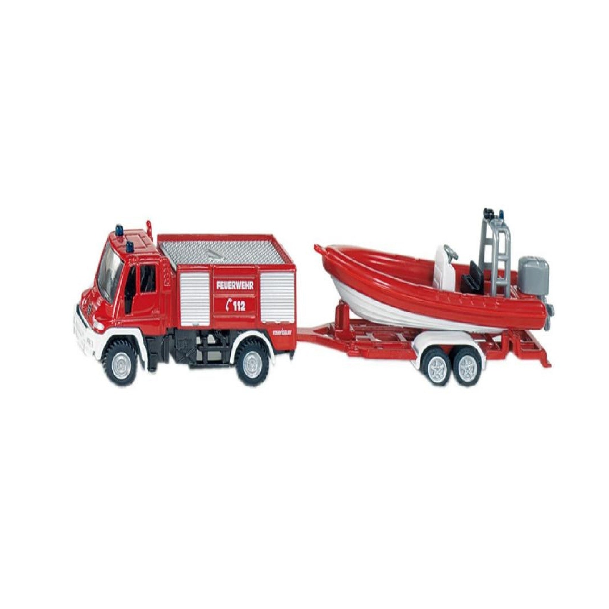 Siku - Fire Engine with Boat 1:87 - 1636