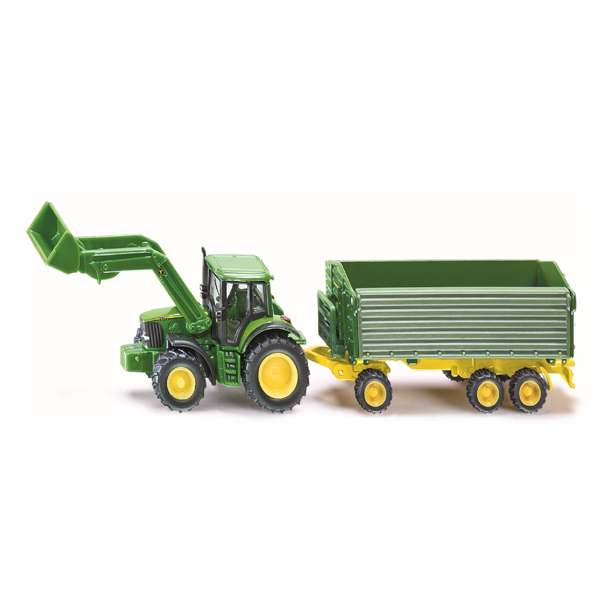 Siku - John Deere with Front Loader and Trailer - 1:87 scale - 1843