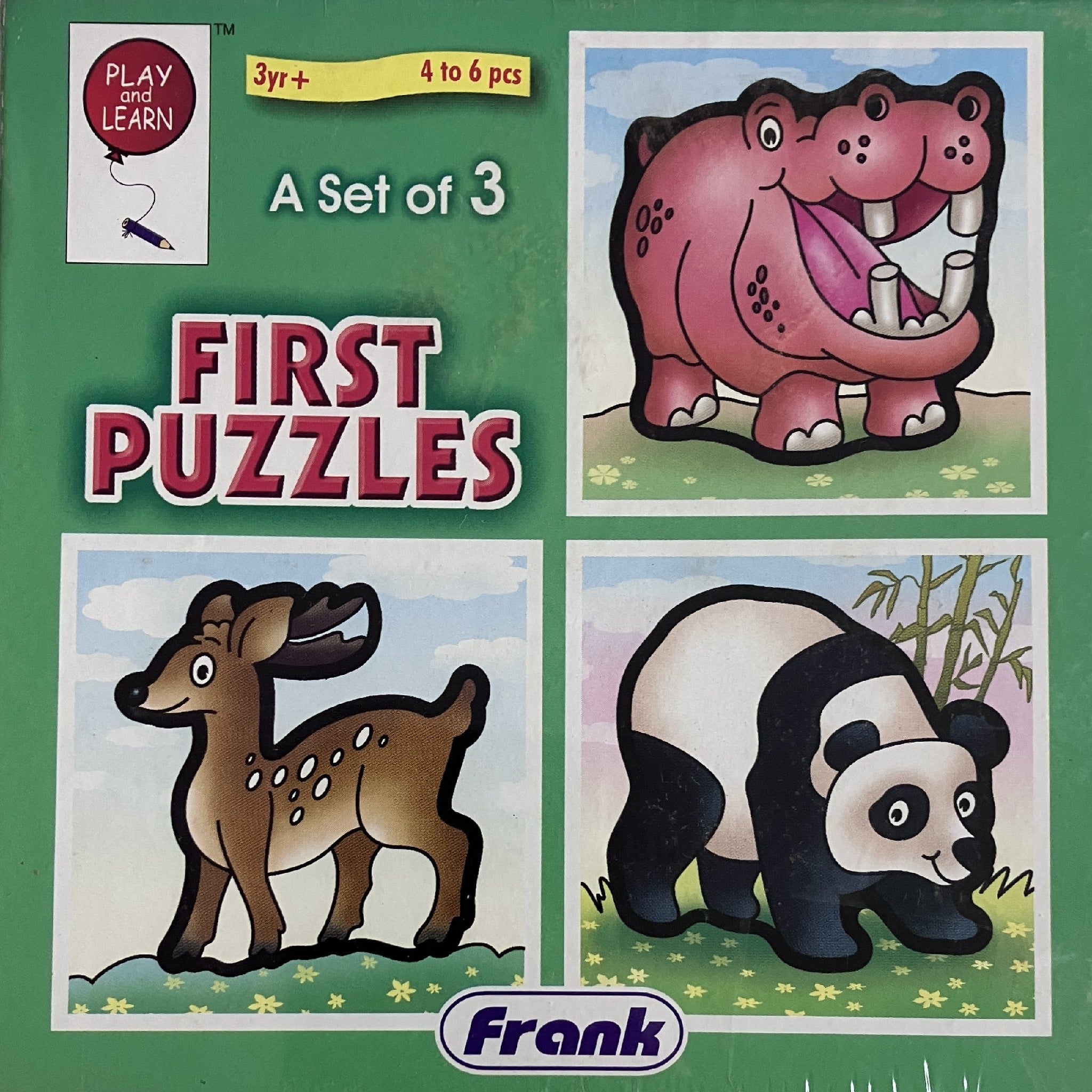 Frank - First Puzzles - Set of 3 Puzzles - Wild Animals