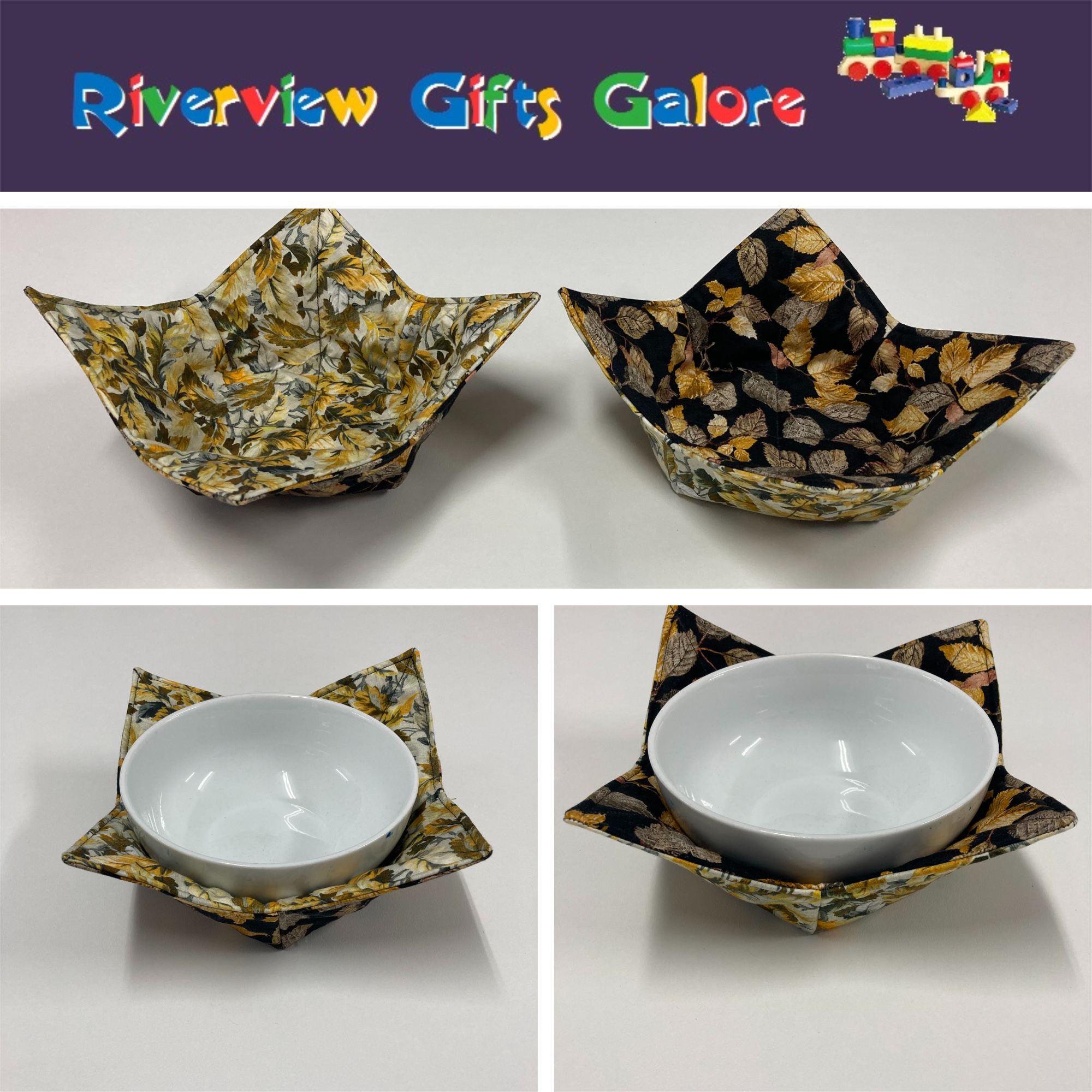 Soup Bowl Reversible Cozy – Autumn Leaves