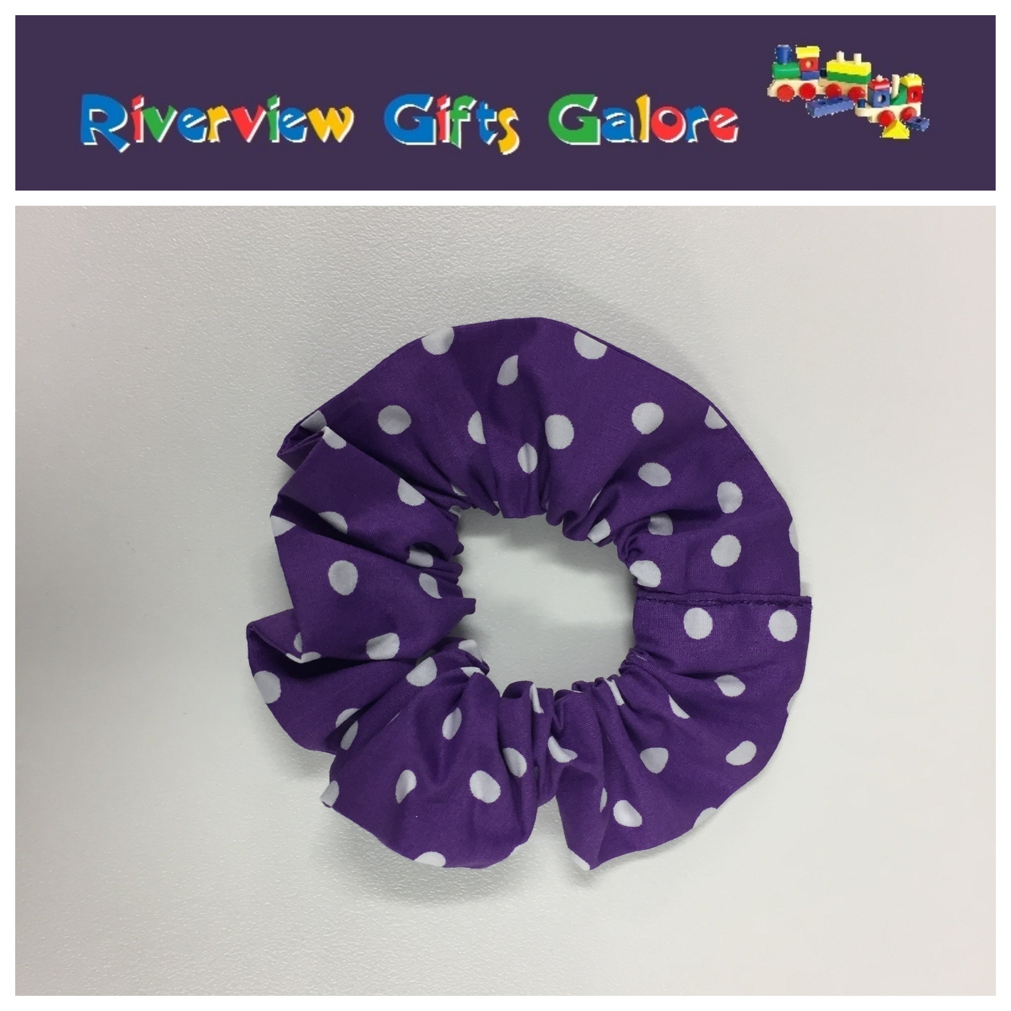 Scrunchie - Purple Spot