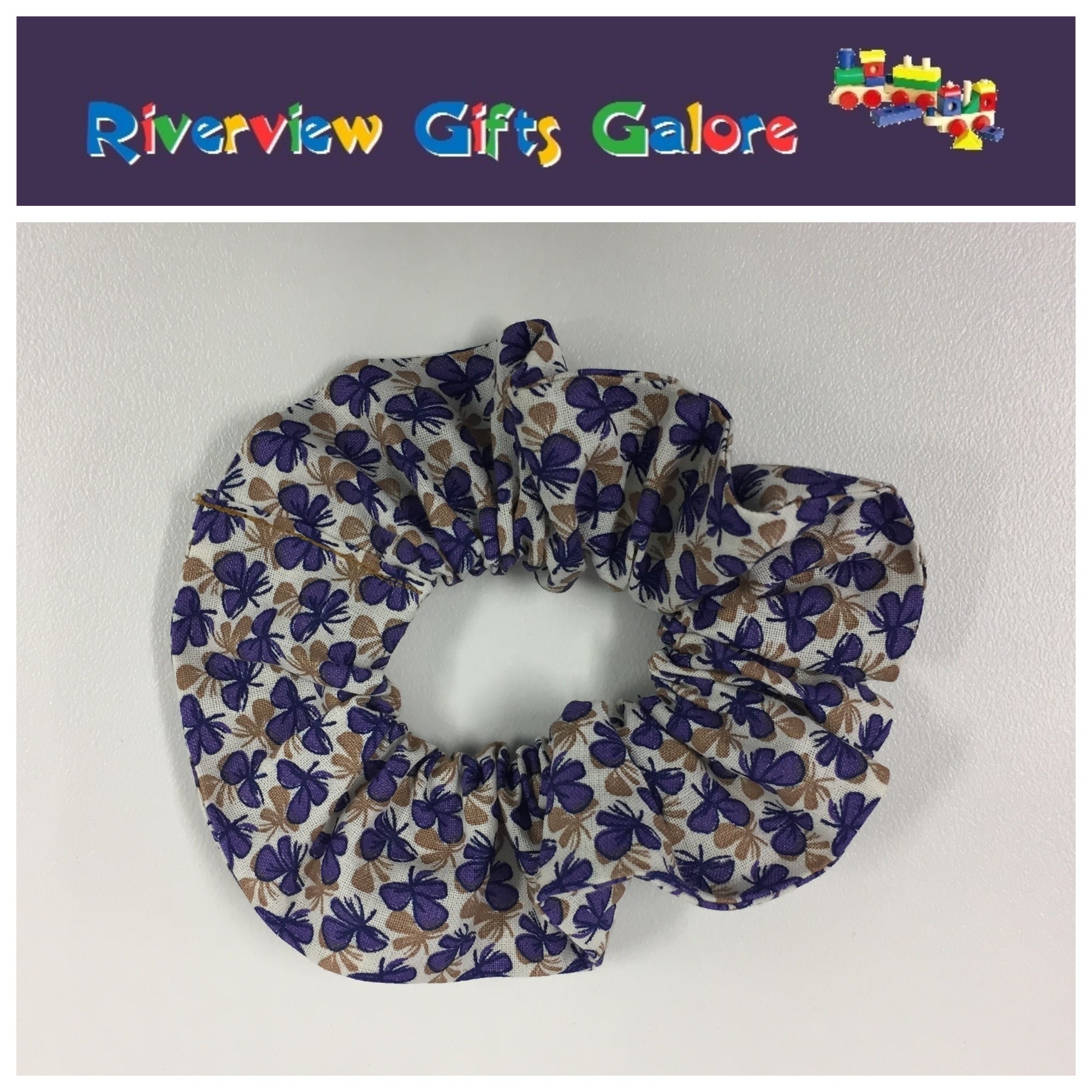 Scrunchie - Purple Butterfly