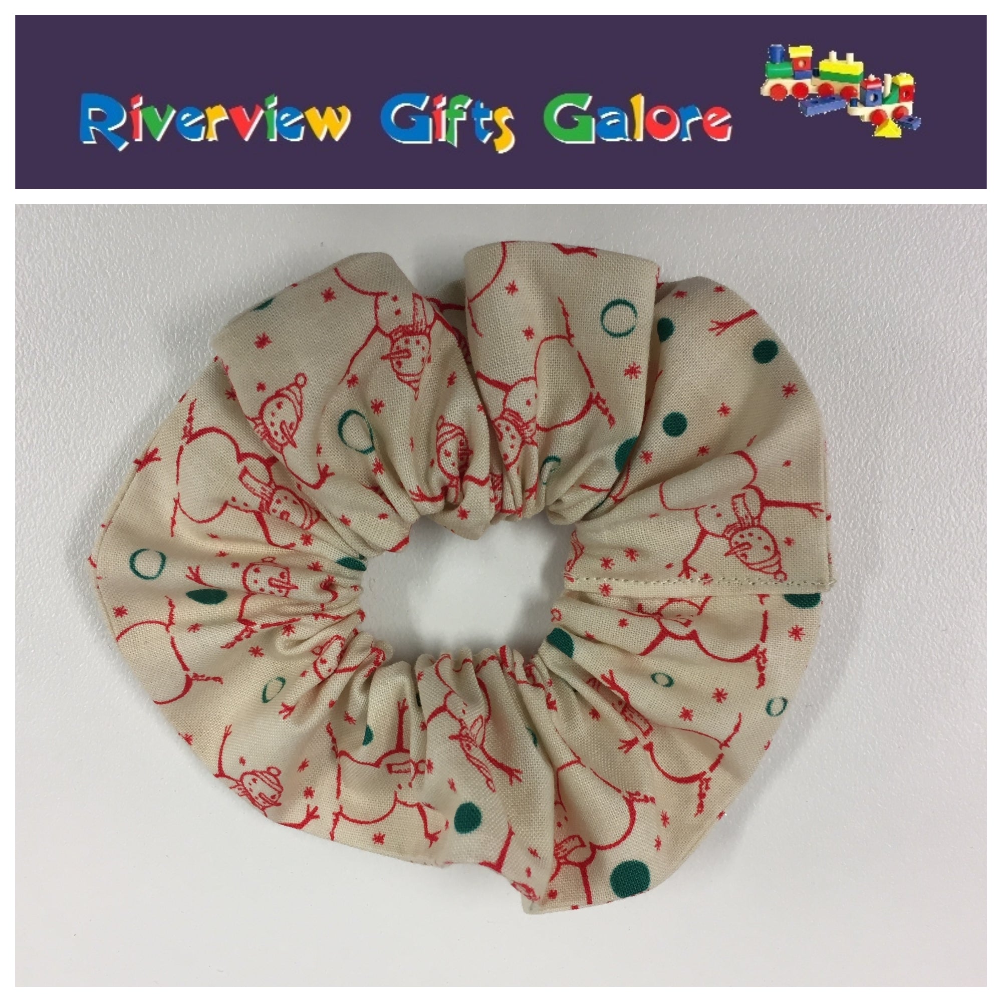 Scrunchie - Snowman Cream