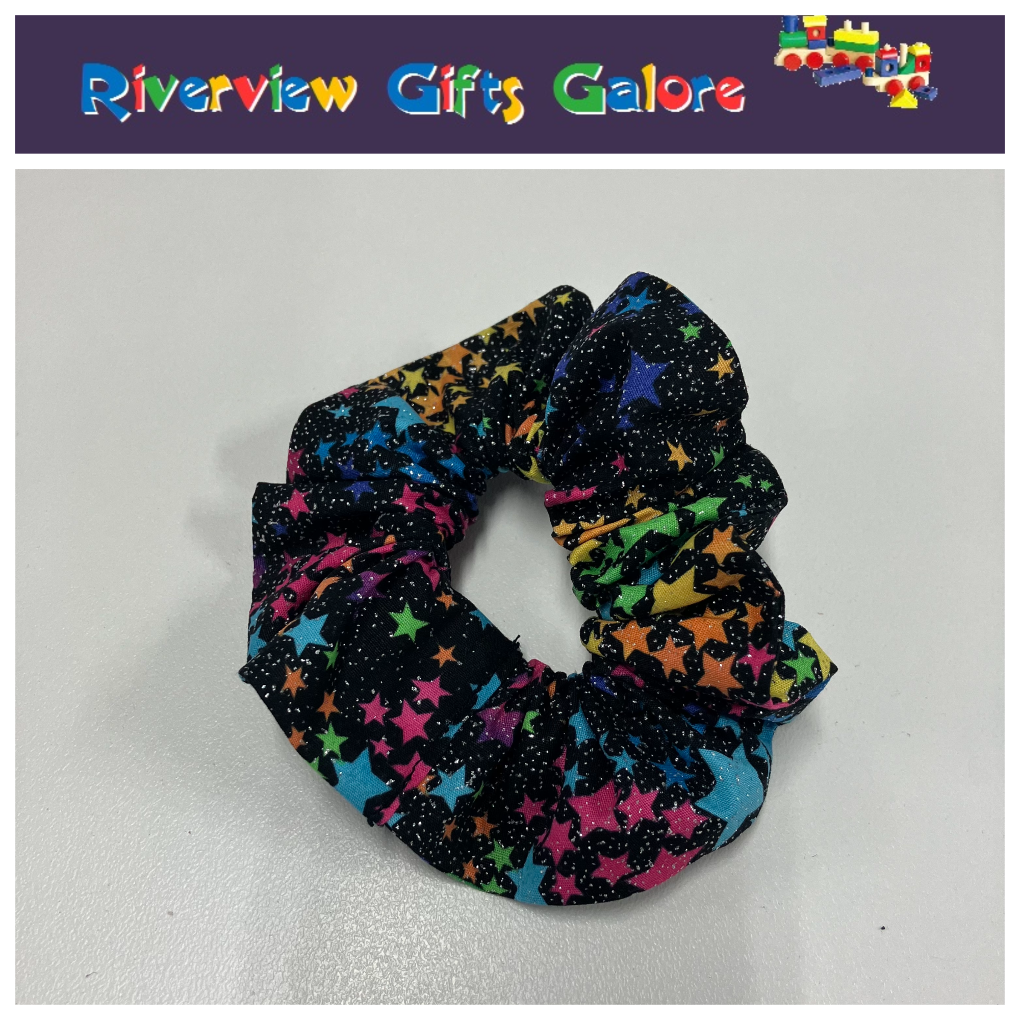 Scrunchie - Stars on Black