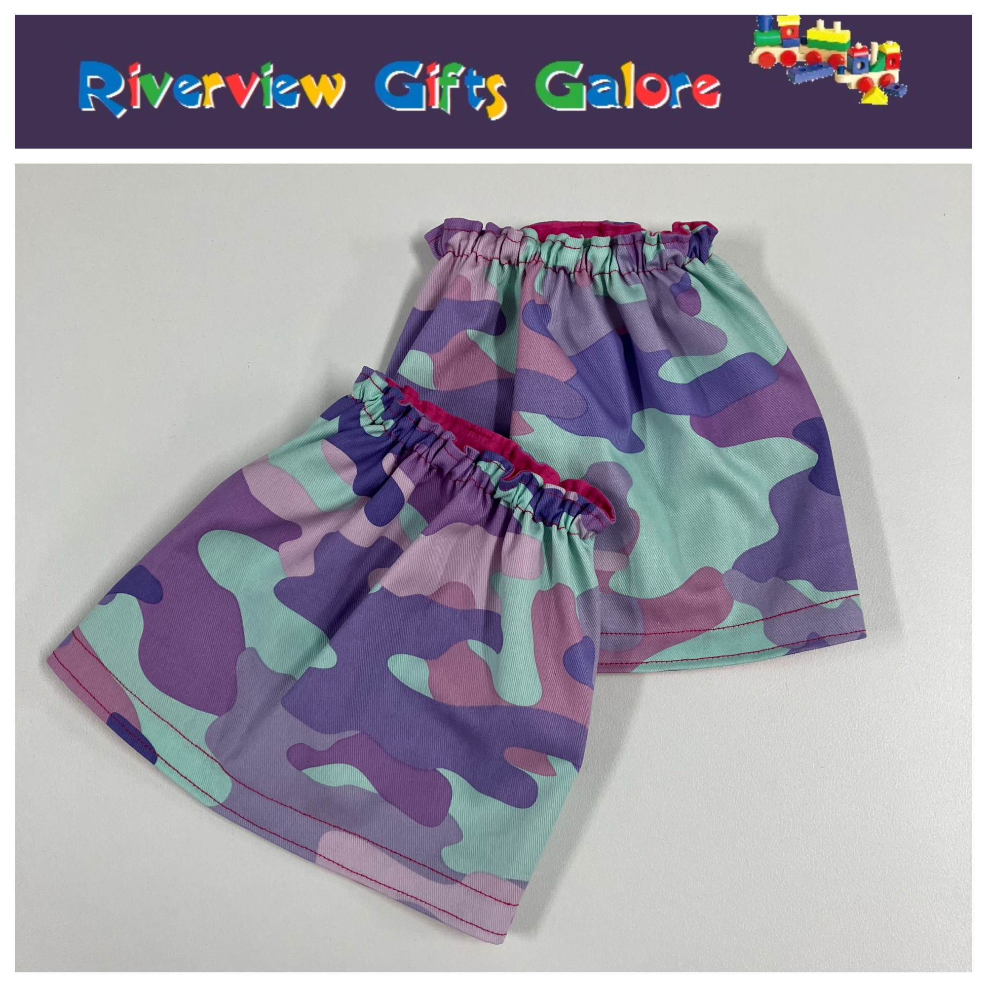 New Style Sock Protectors / Sock Savers / Burr Guards / Gaiters (Double Thickness and Reversible) - Pink / Purple Camo