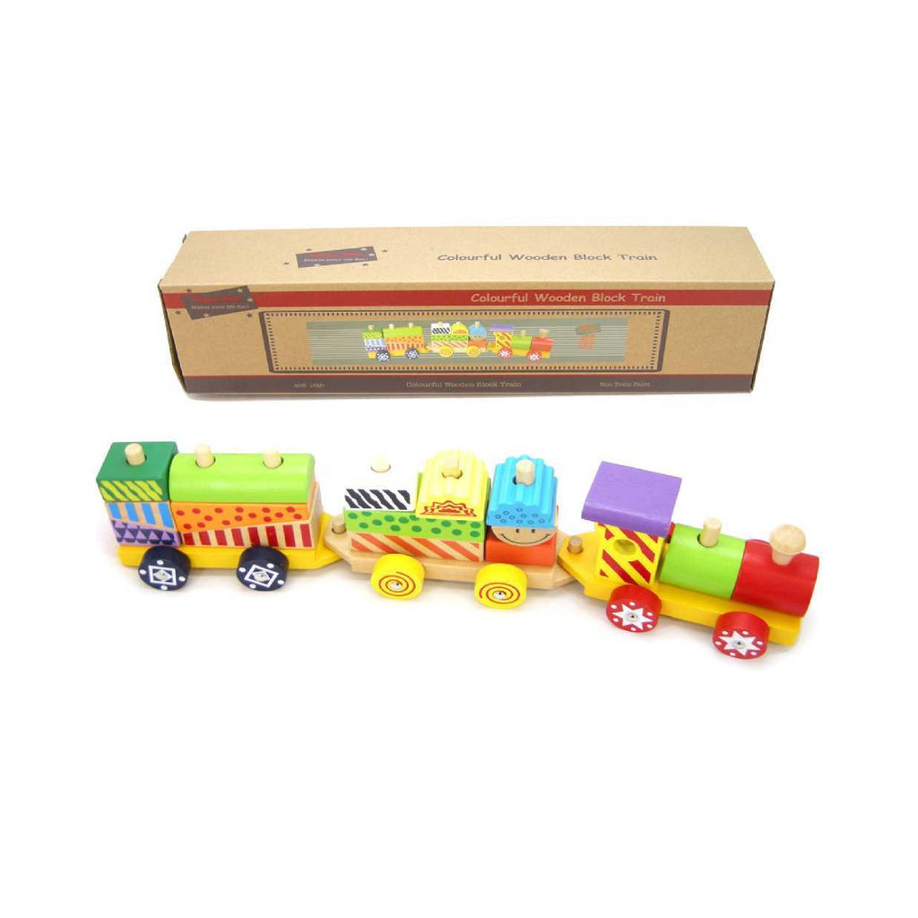 Wooden Colourful Block Train