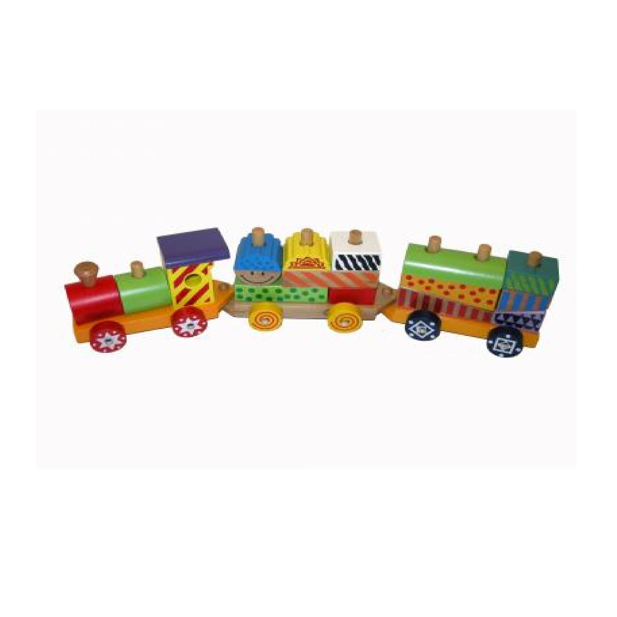 Wooden Colourful Block Train