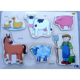 Wooden Farm Animals Puzzle Wooden Farm Animals Puzzle