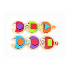 Wooden Fish with Shape Block Puzzle
