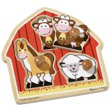 Melissa & Doug Wooden Puzzle - Barn Animals Knob Puzzle - MND2054 Melissa & Doug Wooden Puzzle - Barn Animals Knob Puzzle - MND2054