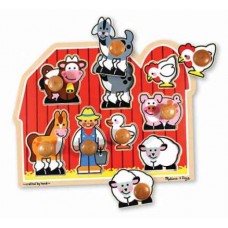 Melissa & Doug Wooden Puzzle - Large Farm Jumbo Knob - MND3391 Melissa & Doug Wooden Puzzle - Large Farm Jumbo Knob - MND3391