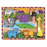 Melissa & Doug Wooden Puzzle - Safari Chunky Puzzle - MND3722 Melissa & Doug Wooden Puzzle - Safari Chunky Puzzle - MND3722