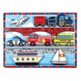 Melissa & Doug Wooden Puzzle - Vehicles Chunky Puzzle - MND3725 Melissa & Doug Wooden Puzzle - Vehicles Chunky Puzzle - MND3725