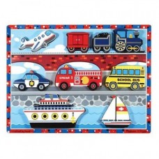Melissa & Doug Wooden Puzzle - Vehicles Chunky Puzzle - MND3725 Melissa & Doug Wooden Puzzle - Vehicles Chunky Puzzle - MND3725