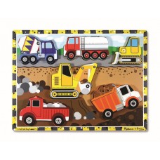 Melissa & Doug Wooden Puzzle - Construction Chunky Puzzle - MND3726 Melissa & Doug Wooden Puzzle - Construction Chunky Puzzle - MND3726