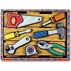 Melissa & Doug Wooden Puzzle - Tools Chunky Puzzle - MND3731 Melissa & Doug Wooden Puzzle - Tools Chunky Puzzle - MND3731