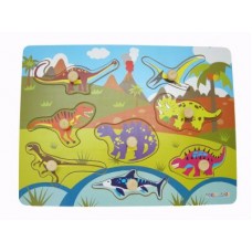 Wooden Dinosaur Pin Puzzle Wooden Dinosaur Pin Puzzle