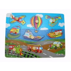 Wooden Transport Pin Puzzle Wooden Transport Pin Puzzle