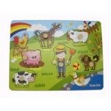 Wooden Farm Animal Pin Puzzle