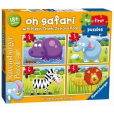 Ravensburger - My First Puzzles (4 puzzles) - On Safari Ravensburger - My First Puzzles (4 puzzles) - On Safari