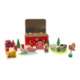 Wooden Farm Set in Tin Case Wooden Farm Set in Tin Case